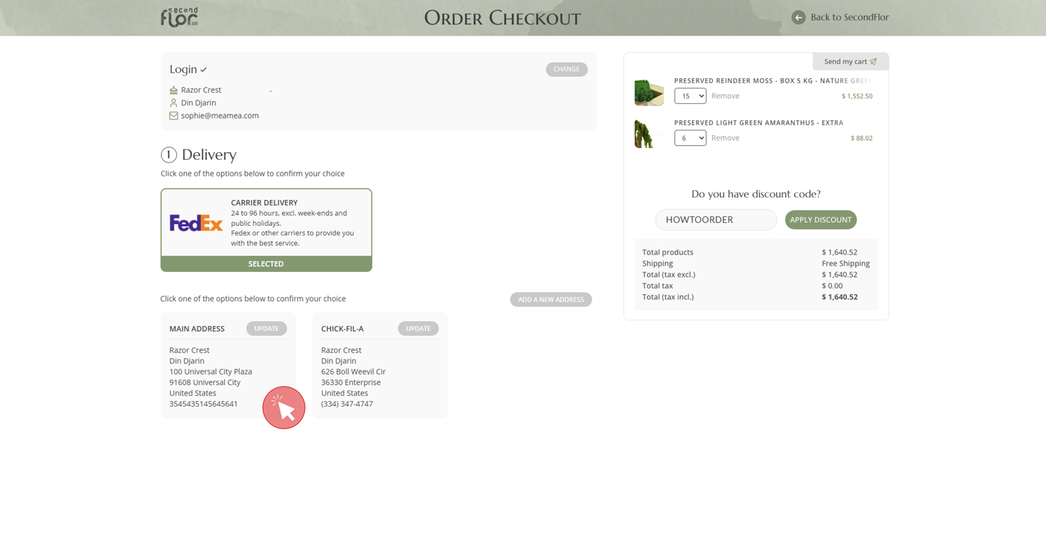 How to order on SecondFlor